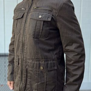 GUESS Men’s Hooded Cargo Jacket Medium NWOT